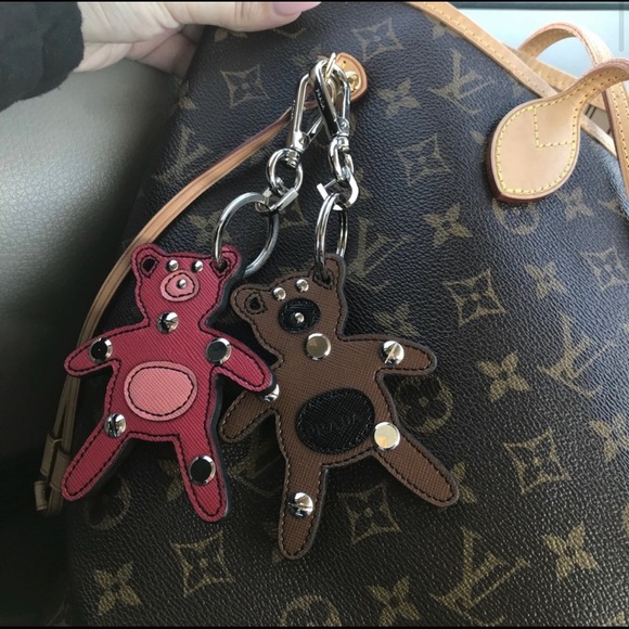 Authentic Prada Brown Bear Saffiano Trick Bag Charm - Picture 8 of 11